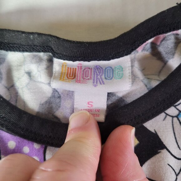 Set of 2Disney Mickey & Minnie Mouse LuLaRoe Raglan Shirts Size Small - Picture 13 of 16